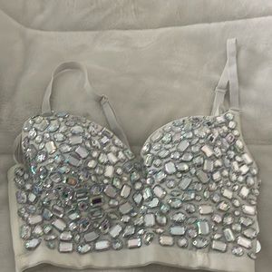 White corset jewel too